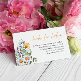 Tarjeta De Recepción Flores silvestres blandas solicitud de LIBROS de B