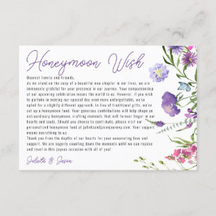 Tarjeta De Recepción Flores Silvestres Contemporáneas de Prado Pozo de