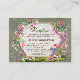 Tarjeta De Recepción Flores silvestres Cosmos