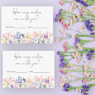 Tarjeta De Recepción Flores silvestres - Cuántos caramelos hay en el En