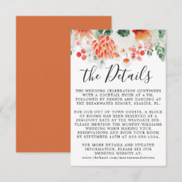 Tarjeta De Recepción Flores silvestres de agua moderna Floral de moda