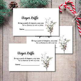 Tarjeta De Recepción Flores silvestres de boho rústico de winterberry