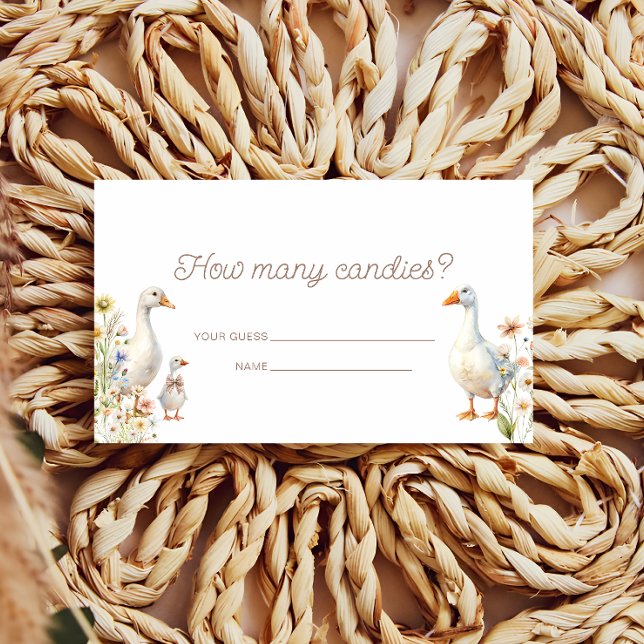 Tarjeta De Recepción Flores silvestres de ganso deliciosas adivinan cuá (Subido por el creador)