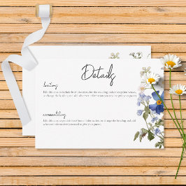 Tarjeta De Recepción Flores silvestres de pradera rústica color morado