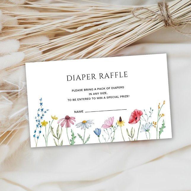 Tarjeta De Recepción Flores silvestres Diaper Raffle (Subido por el creador)