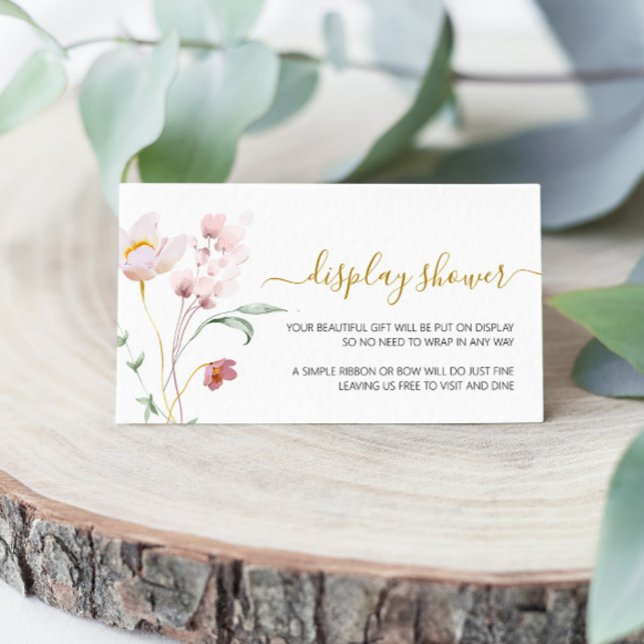 Tarjeta De Recepción Flores silvestres Ducha de visualización suave (Subido por el creador)