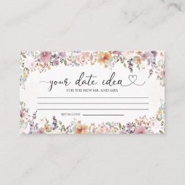 Tarjeta De Recepción Flores silvestres elegantes Ideas nocturnas