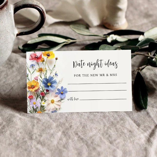 Tarjeta De Recepción Flores silvestres Fecha noche Noche Ideas novia (Subido por el creador)