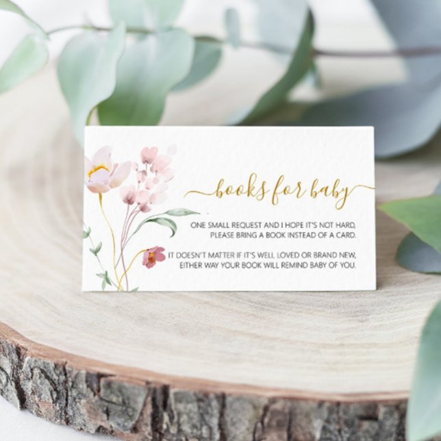 Tarjeta De Recepción Flores silvestres Gentle libro de Baby Shower para (Subido por el creador)