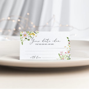 Tarjeta De Recepción Flores silvestres minimalistas Ideas nocturnas. Fr