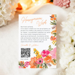 Tarjeta De Recepción Flores silvestres modernas y llamativas pozo de lo