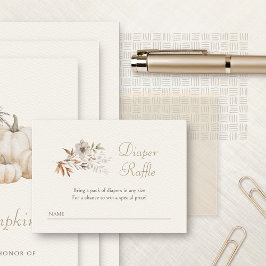 Tarjeta De Recepción Flores silvestres otoño otoño Baby Shower Diaper R