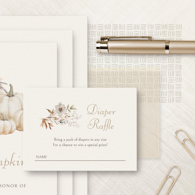 Tarjeta De Recepción Flores silvestres otoño otoño Baby Shower Diaper R (Subido por el creador)