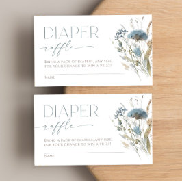 Tarjeta De Recepción Flores silvestres polvorientas de primavera azul
