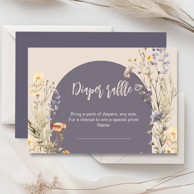 Tarjeta De Recepción Flores silvestres pradera elegante boho bebé ducha (Little wildflower baby shower invitation rustic boho watercolor botanical meadow, baby in bloom)