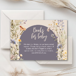 Tarjeta De Recepción Flores silvestres pradera elegante boho bebé ducha