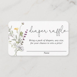 Tarjeta De Recepción Flores silvestres primavera nata ducha de pañales