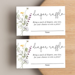 Tarjeta De Recepción Flores silvestres primavera nata ducha de pañales 