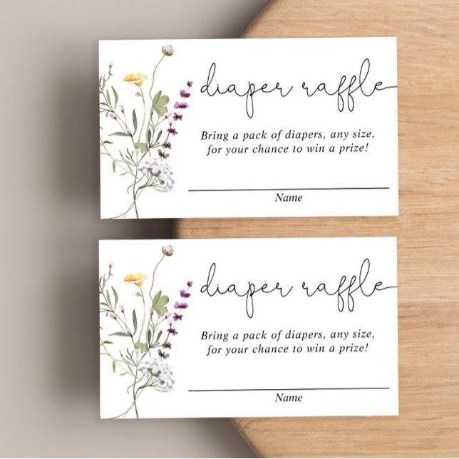 Tarjeta De Recepción Flores silvestres primavera nata ducha de pañales  (Subido por el creador)