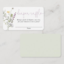 Tarjeta De Recepción Flores silvestres primavera nata ducha de pañales