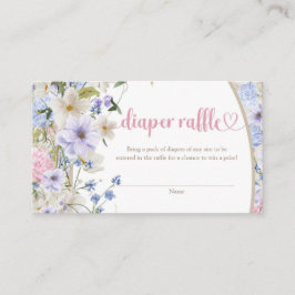 Tarjeta De Recepción Flores silvestres Ramificación de pañales rosa pas