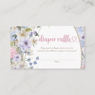 Tarjeta De Recepción Flores silvestres Ramificación de pañales rosa pas