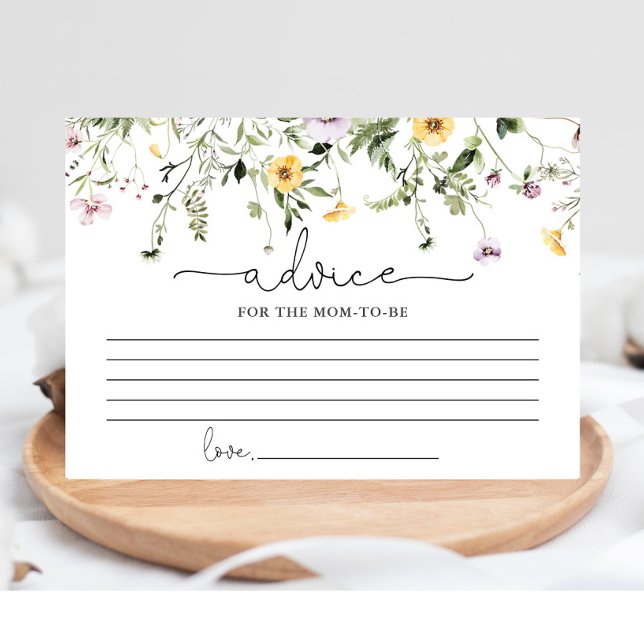 Tarjeta De Recepción Flores silvestres románticos consejos florales par (Subido por el creador)
