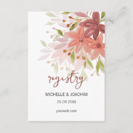 Tarjeta De Recepción Flores silvestres rusas acuarela Art Enclosure Car