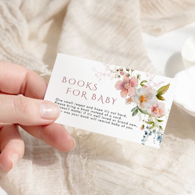 Tarjeta De Recepción Flores silvestres rusticas libro para bebé (Subido por el creador)