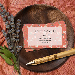 Tarjeta De Recepción Flores silvestres Terracotta Baby Shower Diaper Ra