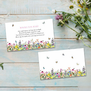 Tarjeta De Recepción Flores silvestres y mariposas libros para bebés