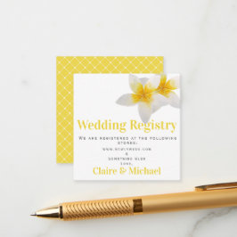 Tarjeta De Recepción Flores tropicales amarillas | Inscripción en el Re