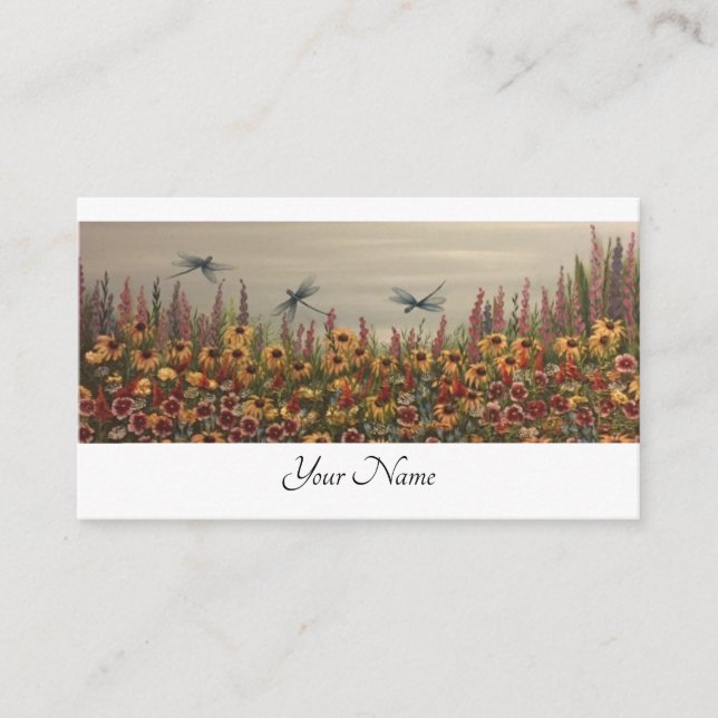 Tarjeta De Recepción Flores y flores silvestres (Anverso)