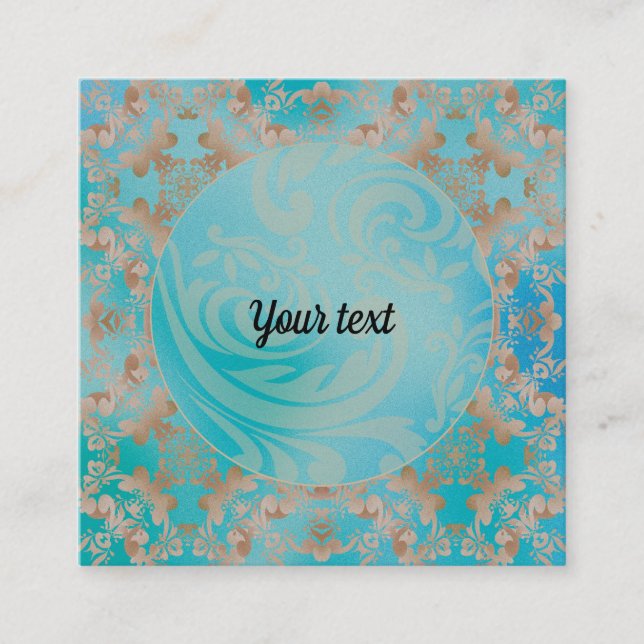 Tarjeta De Recepción flowers blue (Anverso)