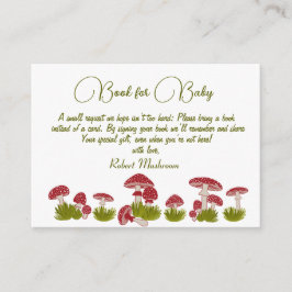 Tarjeta De Recepción Fly Mushroom Goblincore Baby Shower Gift Book