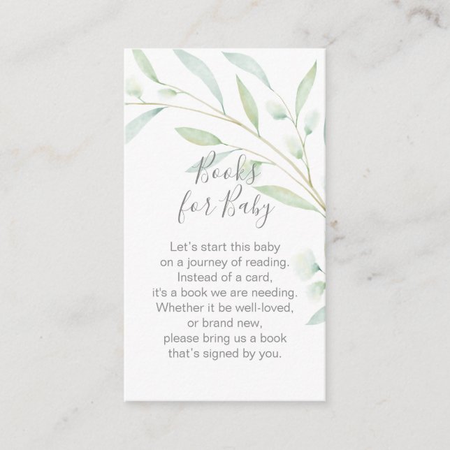 Tarjeta De Recepción Foliage de solicitud de libro de Baby Shower (Anverso)