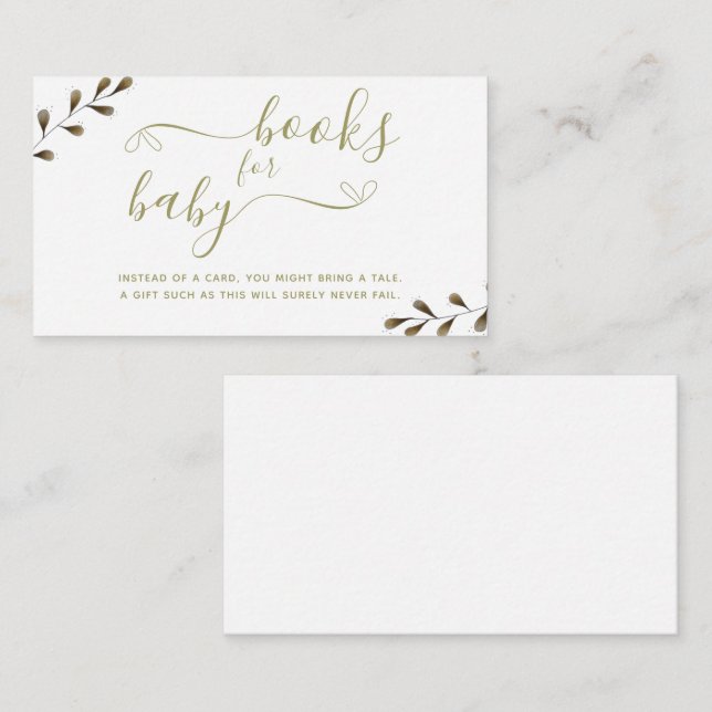 Tarjeta De Recepción Foliage Gender Neutral Baby Shower Book for Baby (Anverso / Reverso)