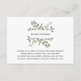 Tarjeta De Recepción Foliage minimalista | Solicitud de libro de Baby S