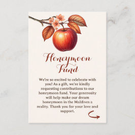 Tarjeta De Recepción Fondo Apple Fall Bridal Shower Honeymoon