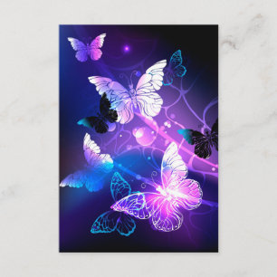 Tarjeta De Recepción Fondo con mariposas nocturnas