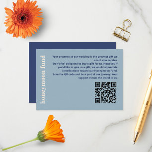 Tarjeta De Recepción Fondo de Boda y Luna de Miel con Tipografía Negrit