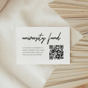 Tarjeta De Recepción Fondo de graduación de código QR de la Universidad