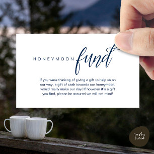 Tarjeta De Recepción Fondo de luna de miel boda, deseo, efectivo, clase