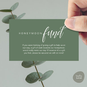 Tarjeta De Recepción Fondo de luna de miel boda, deseo, efectivo, clase