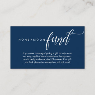 Tarjeta De Recepción Fondo de luna de miel boda, deseo, efectivo, clase