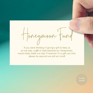 Tarjeta De Recepción Fondo de luna de miel boda, escritura manuscrita m