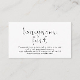 Tarjeta De Recepción Fondo de luna de miel boda, Minimal, fuente negra,