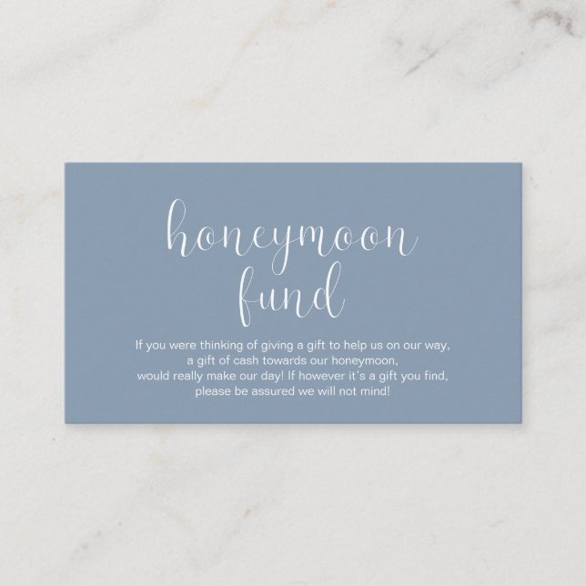 Tarjeta De Recepción Fondo de luna de miel boda, Mínimo moderno (Anverso)