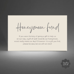 Tarjeta De Recepción Fondo de luna de miel boda, regalos de matrimonio