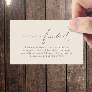 Tarjeta De Recepción Fondo de luna de miel, Boda romántico moderno